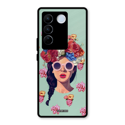 Pretty Girl Vivo V27 Pro Mobile Back Cover - Cute PrintShield Case