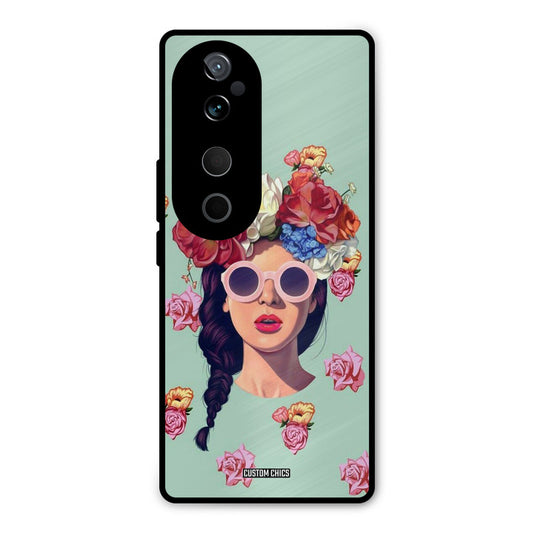 Pretty Girl Vivo V40 Mobile Back Cover - Cute PrintShield Case
