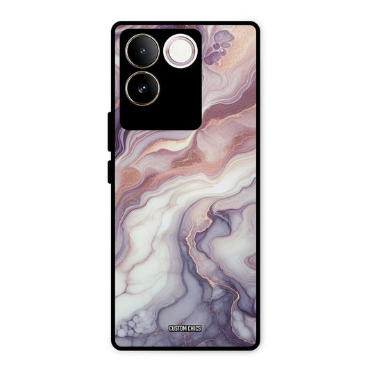 Purple Marble Vivo T2 Pro Mobile Back Cover - Aesthetic PrintShield Case