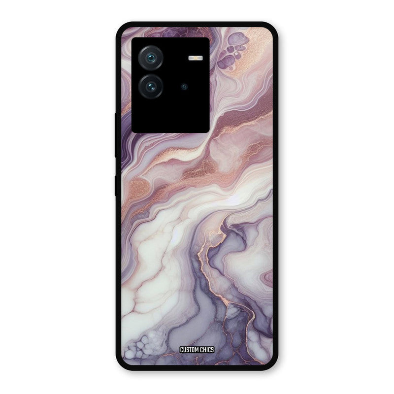 Purple Marble iQoo Neo 6 Mobile Back Cover - Aesthetic PrintShield Case
