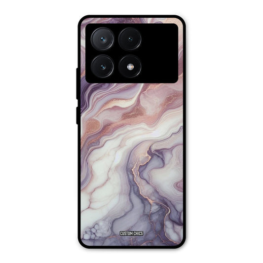 Purple Marble Poco X6 Pro Mobile Back Cover - Aesthetic PrintShield Case