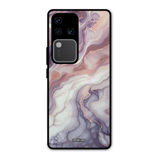 Purple Marble Vivo V30 Pro Mobile Back Cover - Aesthetic PrintShield Case