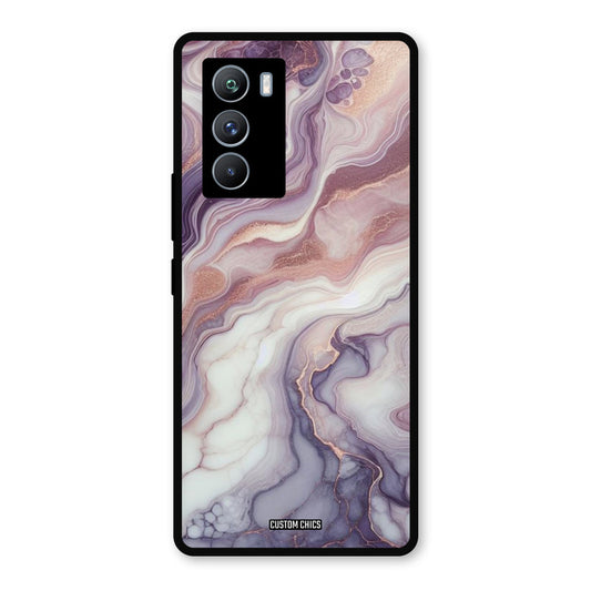 Purple Marble iQOO 9SE Mobile Back Cover - Aesthetic PrintShield Case