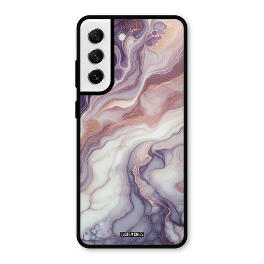 Purple Marble Samsung Galaxy S21 FE 5G Mobile Back Cover - Aesthetic PrintShield Case