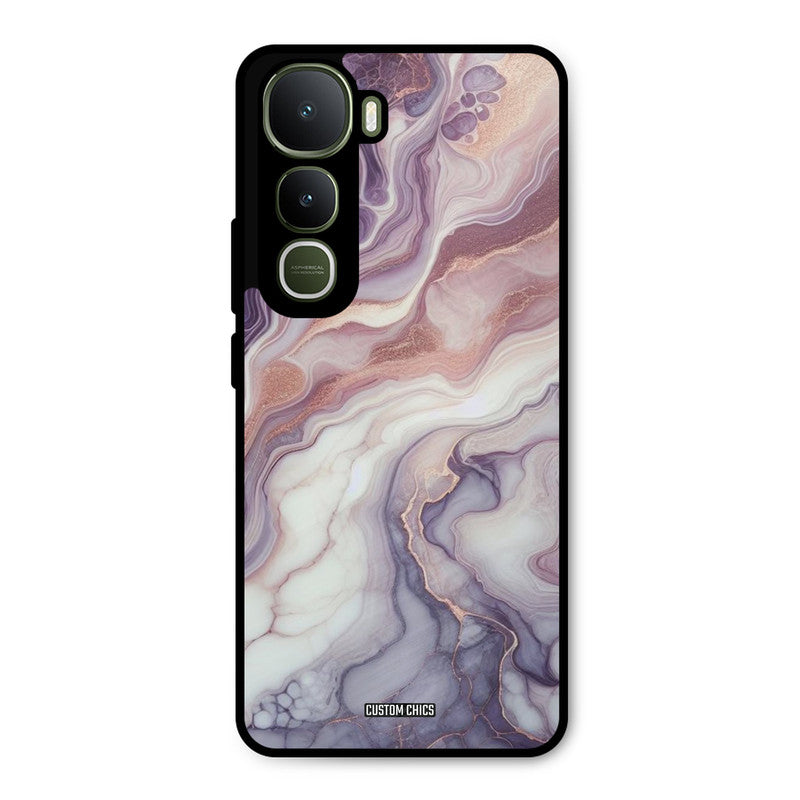 Purple Marble Vivo Y400 Mobile Back Cover - Aesthetic PrintShield Case