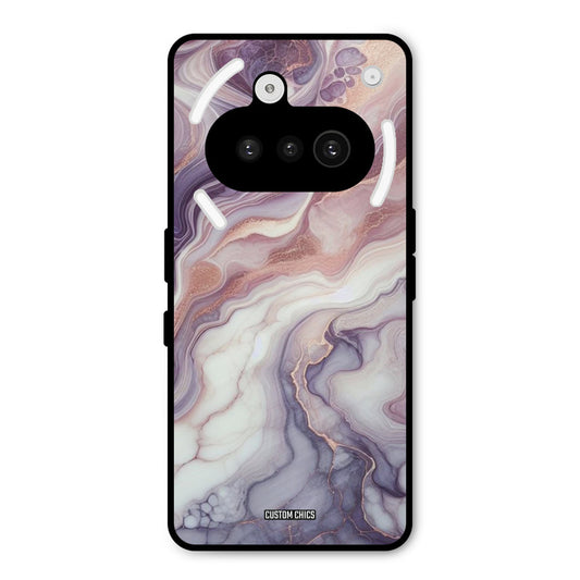 Purple Marble Nothing Phone 3A Mobile Back Cover - Aesthetic PrintShield Case