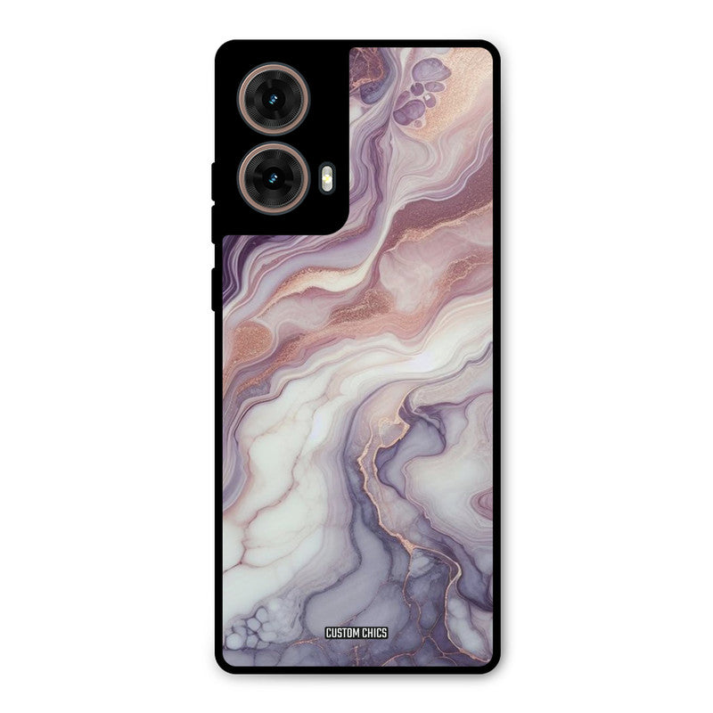Purple Marble Moto G85 Mobile Back Cover - Aesthetic PrintShield Case