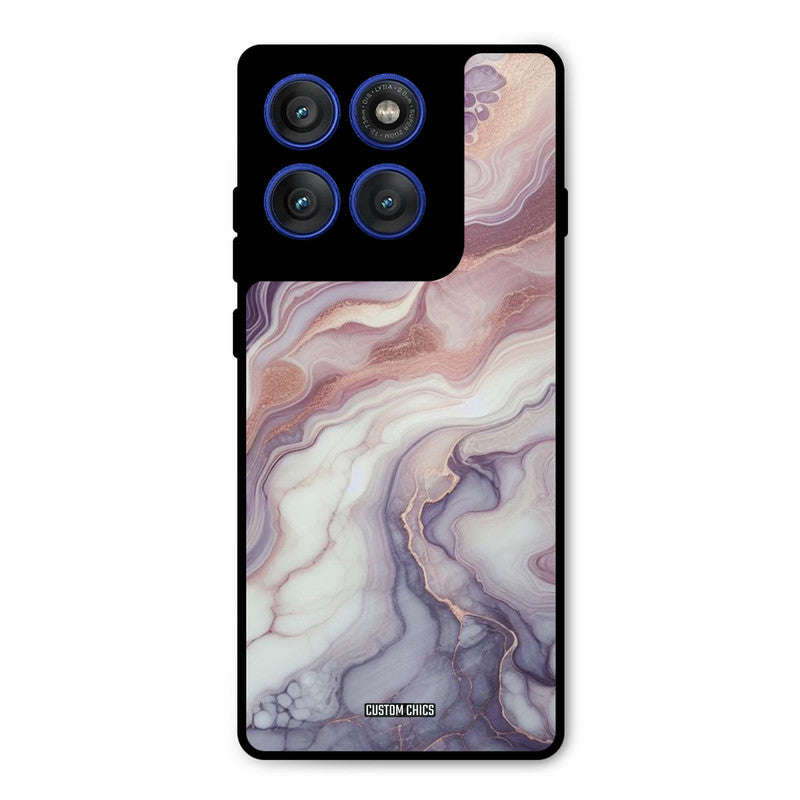 Purple Marble Motorola Edge 60 Pro Mobile Back Cover - Aesthetic PrintShield Case