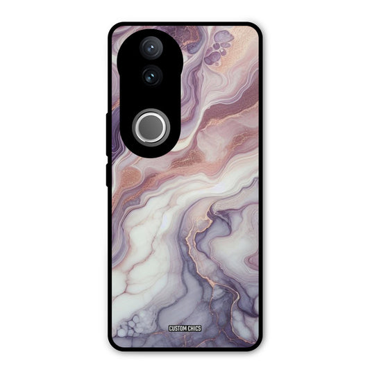 Purple Marble Vivo V50 Mobile Back Cover - Aesthetic PrintShield Case