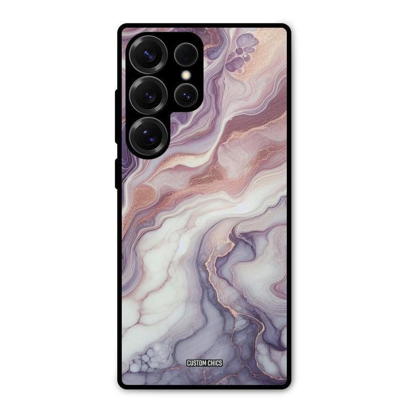 Purple Marble Samsung Galaxy S25 Ultra Mobile Back Cover - Aesthetic PrintShield Case