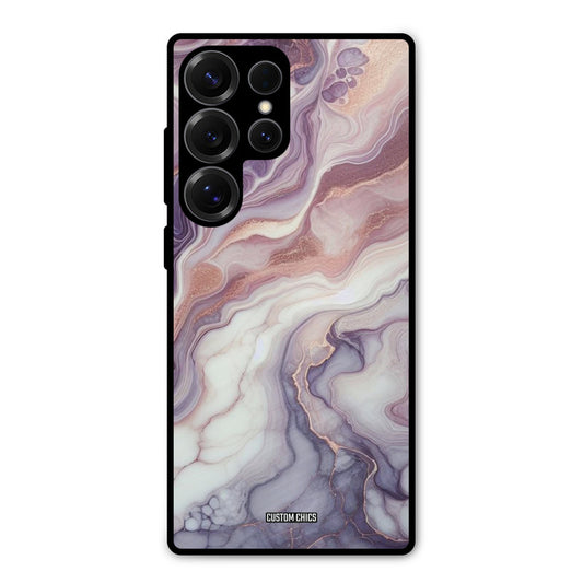 Purple Marble Samsung Galaxy S25 Ultra Mobile Back Cover - Aesthetic PrintShield Case