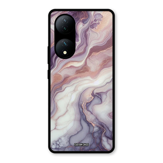 Purple Marble Vivo Y100 Mobile Back Cover - Aesthetic PrintShield Case