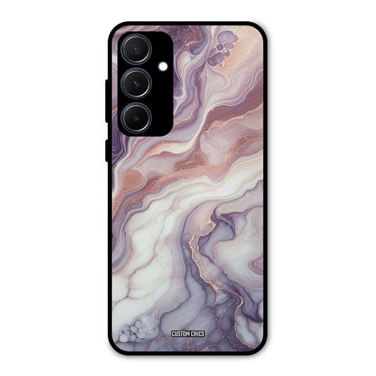 Purple Marble Samsung Galaxy A35 5G Mobile Back Cover - Aesthetic PrintShield Case