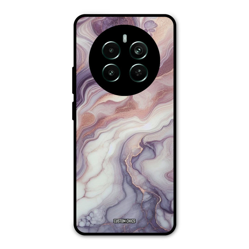 Purple Marble Realme 12 Plus Mobile Back Cover - Aesthetic PrintShield Case