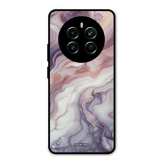 Purple Marble Realme 12 Plus Mobile Back Cover - Aesthetic PrintShield Case