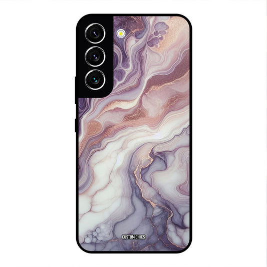 Purple Marble Samsung Galaxy S22 Mobile Back Cover - Aesthetic PrintShield Case