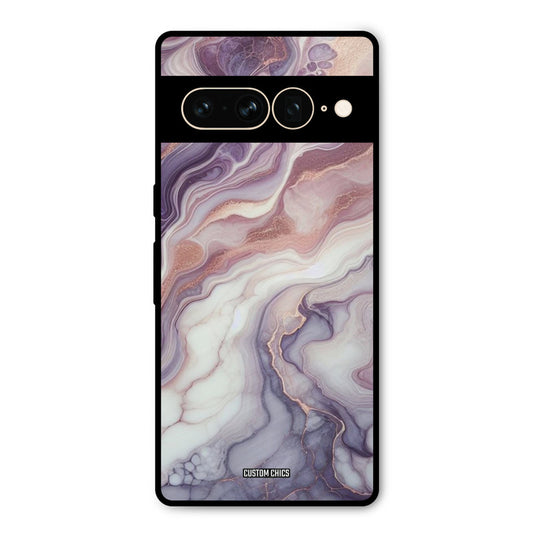 Purple Marble Google Pixel 7 Pro Mobile Back Cover - Aesthetic PrintShield Case