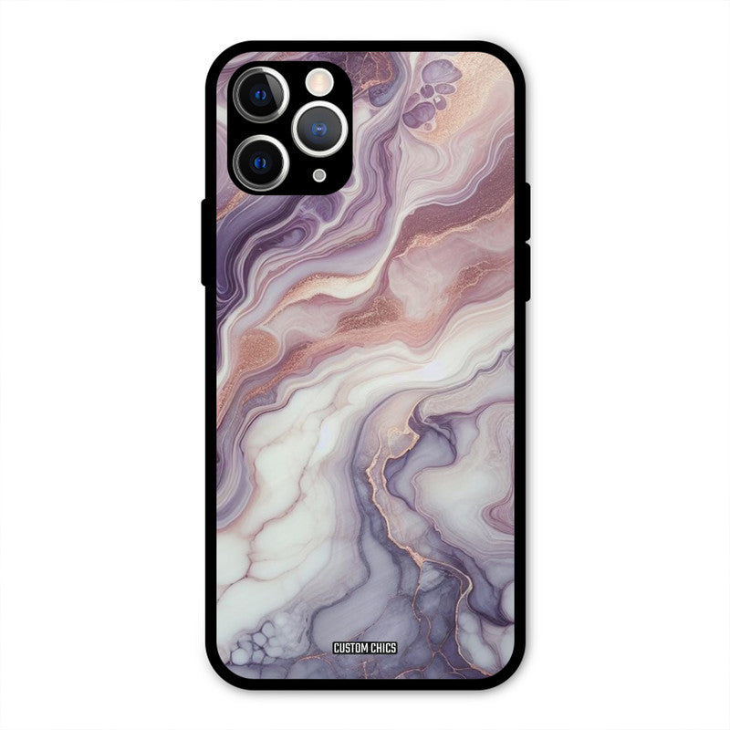 Purple Marble IPhone 11 Pro Max Mobile Back Cover - Aesthetic PrintShield Case