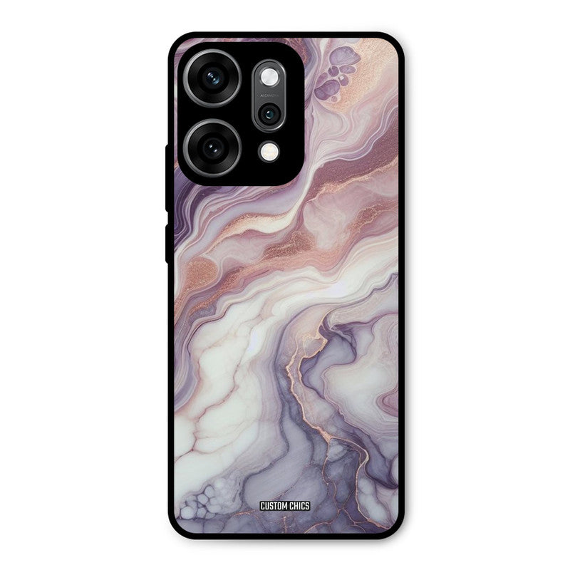 Purple Marble Oppo Reno 14 Pro Mobile Back Cover - Aesthetic PrintShield Case