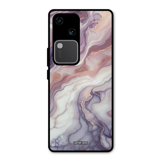 Purple Marble Vivo V30 Mobile Back Cover - Aesthetic PrintShield Case
