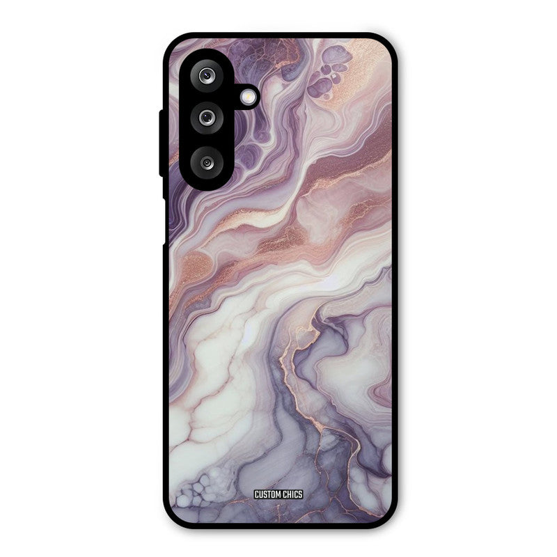 Purple Marble Samsung Galaxy M36 Mobile Back Cover - Aesthetic PrintShield Case
