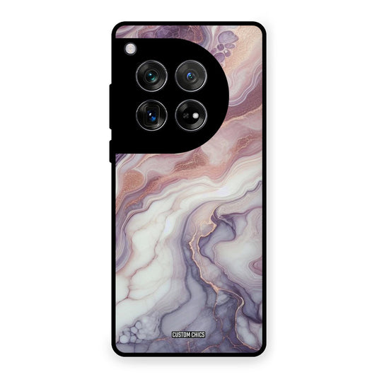 Purple Marble OnePlus 12 Mobile Back Cover - Aesthetic PrintShield Case