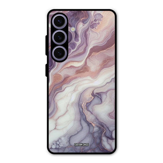 Purple Marble Samsung Galaxy S24 Mobile Back Cover - Aesthetic PrintShield Case