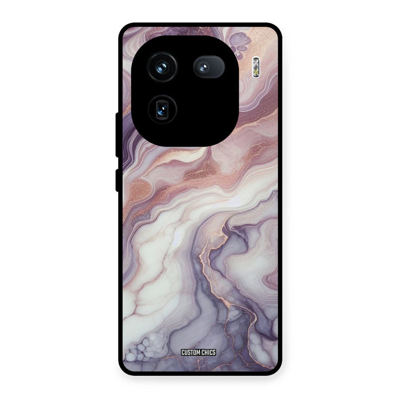 Purple Marble iQOO 12 Mobile Back Cover - Aesthetic PrintShield Case
