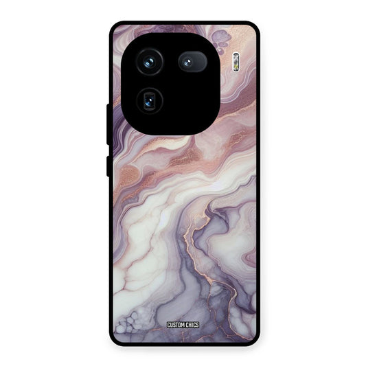 Purple Marble iQOO 12 Mobile Back Cover - Aesthetic PrintShield Case