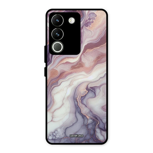 Purple Marble Vivo Y200 Mobile Back Cover - Aesthetic PrintShield Case