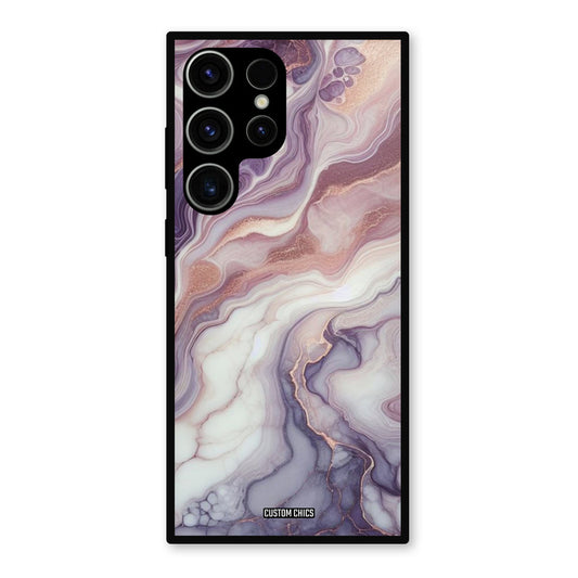 Purple Marble Samsung Galaxy S23 Ultra Mobile Back Cover - Aesthetic PrintShield Case