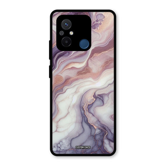 Purple Marble Redmi 12c Mobile Back Cover - Aesthetic PrintShield Case