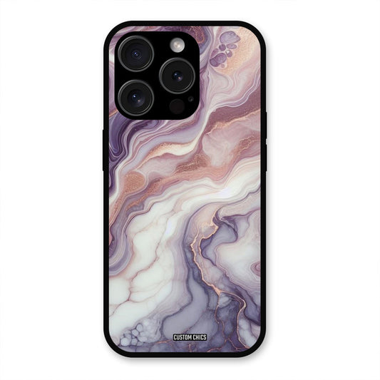 Purple Marble iPhone 15 Pro Max Mobile Back Cover - Aesthetic PrintShield Case