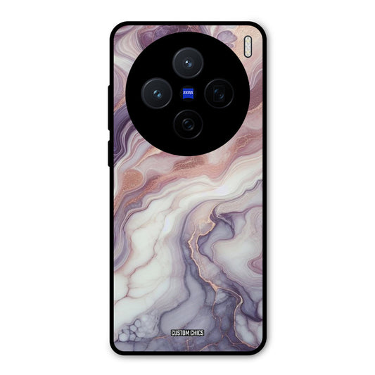 Purple Marble Vivo X200 Mobile Back Cover - Aesthetic PrintShield Case
