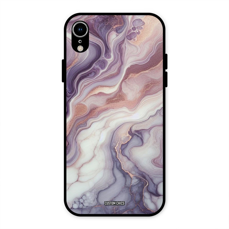Purple Marble iPhone XR Mobile Back Cover - Aesthetic PrintShield Case