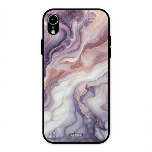 Purple Marble iPhone XR Mobile Back Cover - Aesthetic PrintShield Case