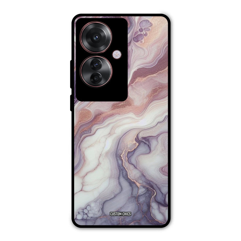 Purple Marble Oppo F25 Pro Mobile Back Cover - Aesthetic PrintShield Case