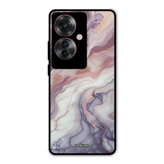 Purple Marble Oppo F25 Pro Mobile Back Cover - Aesthetic PrintShield Case