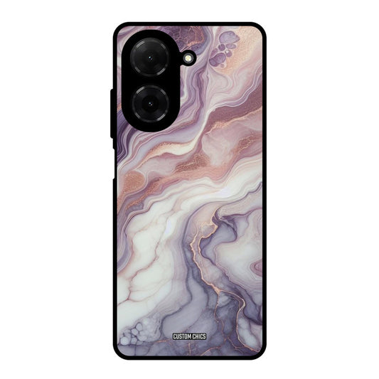 Purple Marble Poco C71 Mobile Back Cover - Aesthetic PrintShield Case