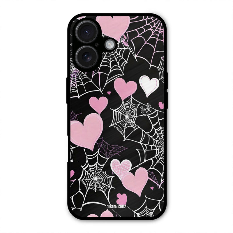 Purple Net iPhone 16 Plus Mobile Back Cover - Aesthetic PrintShield Case