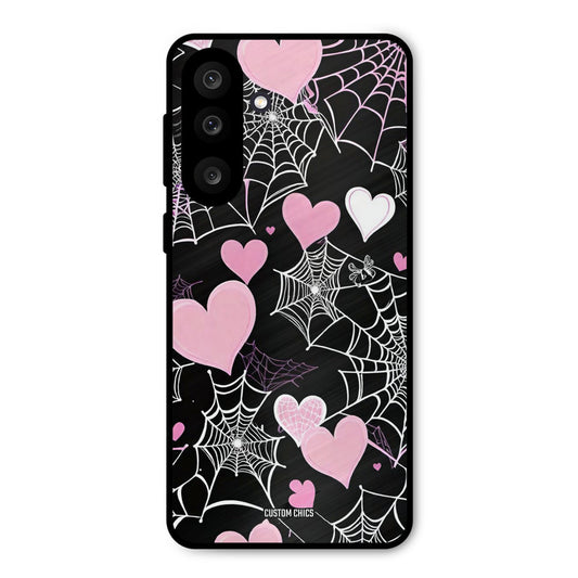 Purple Net Samsung Galaxy M56 Mobile Back Cover - Aesthetic PrintShield Case