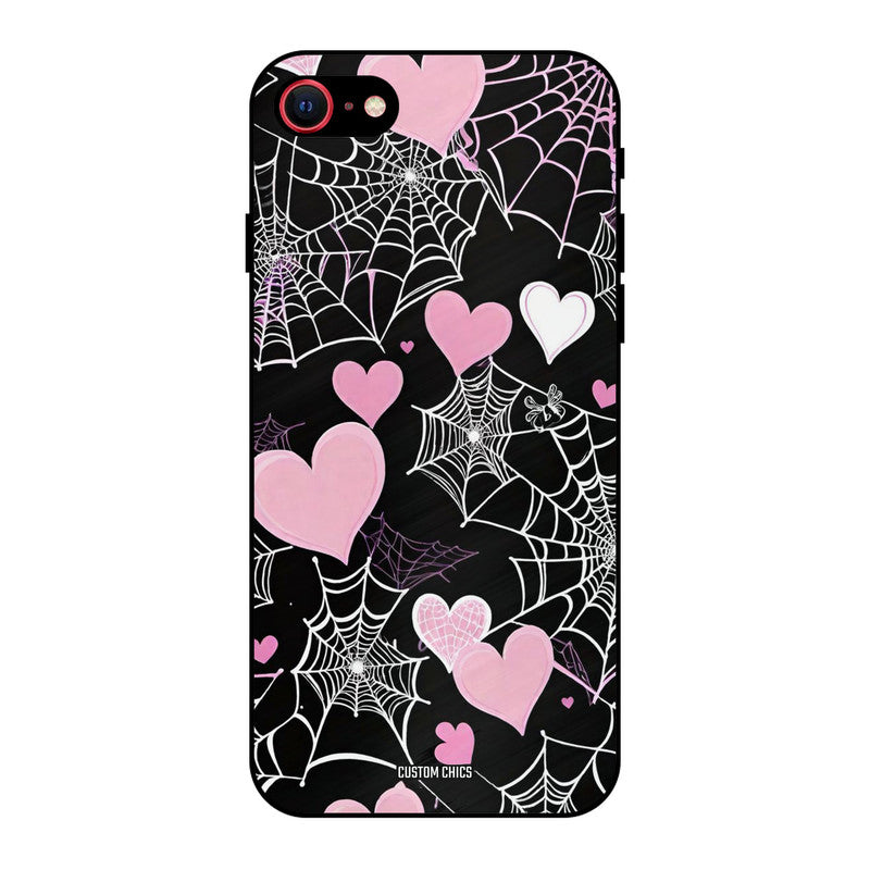 Purple Net iPhone SE 2020 Mobile Back Cover - Aesthetic PrintShield Case