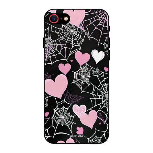 Purple Net iPhone SE 2020 Mobile Back Cover - Aesthetic PrintShield Case
