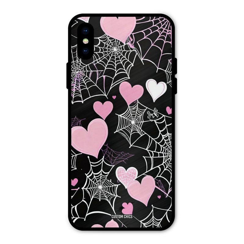 Purple Net iPhone X Mobile Back Cover - Aesthetic PrintShield Case