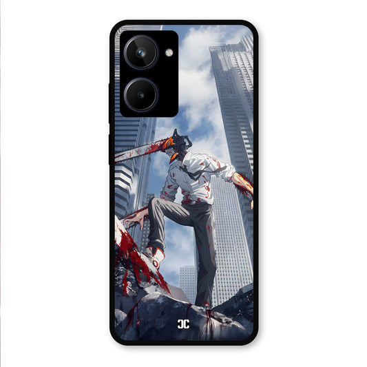 Denji Fighting Realme 10 Mobile Back Cover - Anime PrintShield Case
