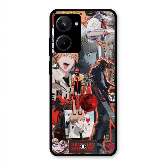 Denji Thoughts Realme 10 Mobile Back Cover - Anime PrintShield Case
