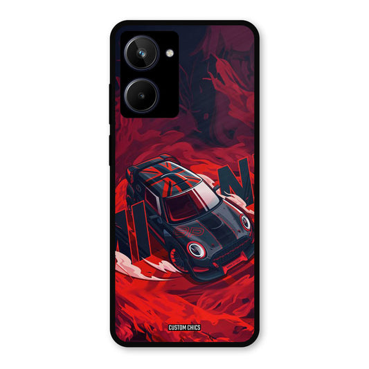 Red Black Cooper Realme 10 Mobile Back Cover - Car&Bike PrintShield Case
