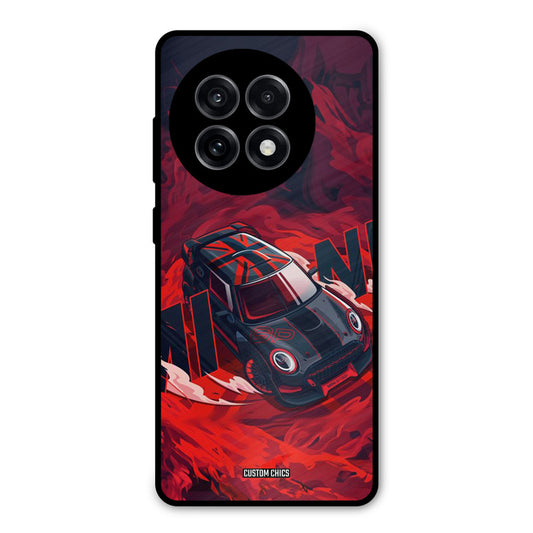 Red Black Cooper OnePlus 13R Mobile Back Cover - Car&Bike PrintShield Case