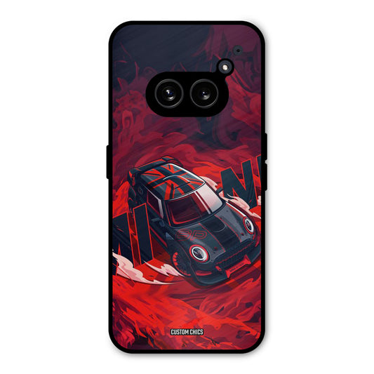 Red Black Cooper Nothing Phone 2a Mobile Back Cover - Car&Bike PrintShield Case