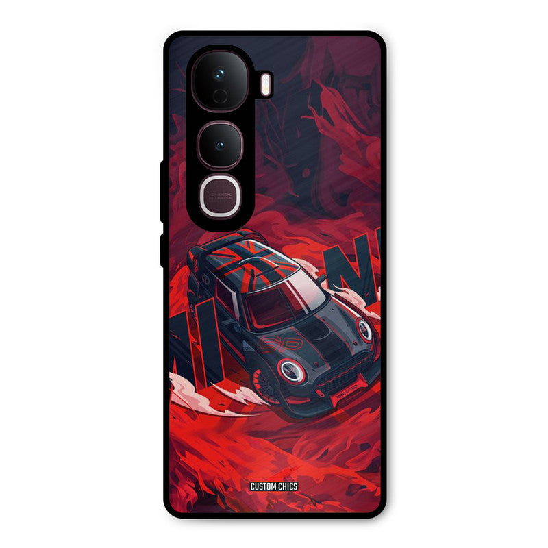 Red Black Cooper Vivo Y400 Pro Mobile Back Cover - Car&Bike PrintShield Case